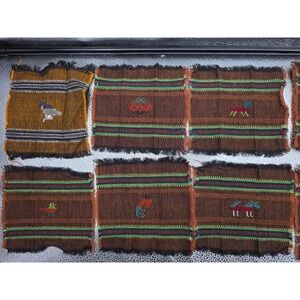 12 Zapotec Wool Coasters‎ 5x5 Handwoven Southwestern Mug Rugs Animal Geometric